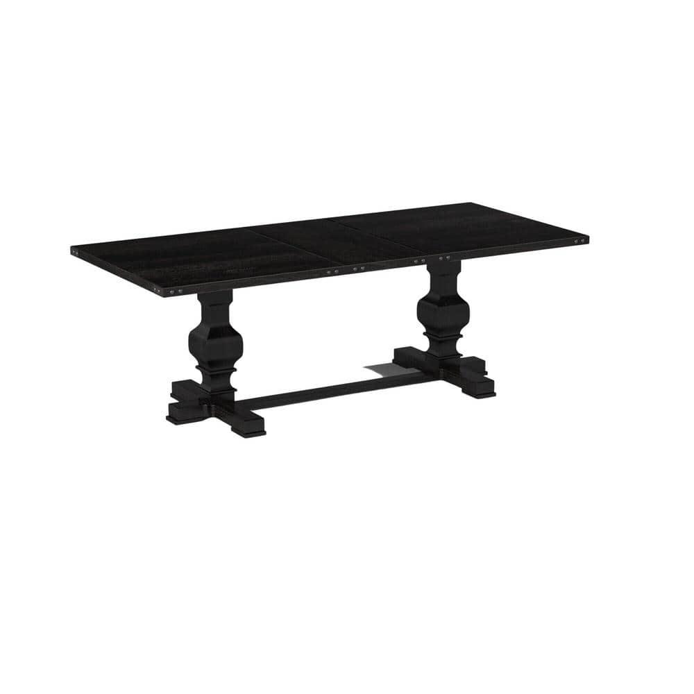 Alpine Furniture Manchester Wood Dining Table in Vintage Black