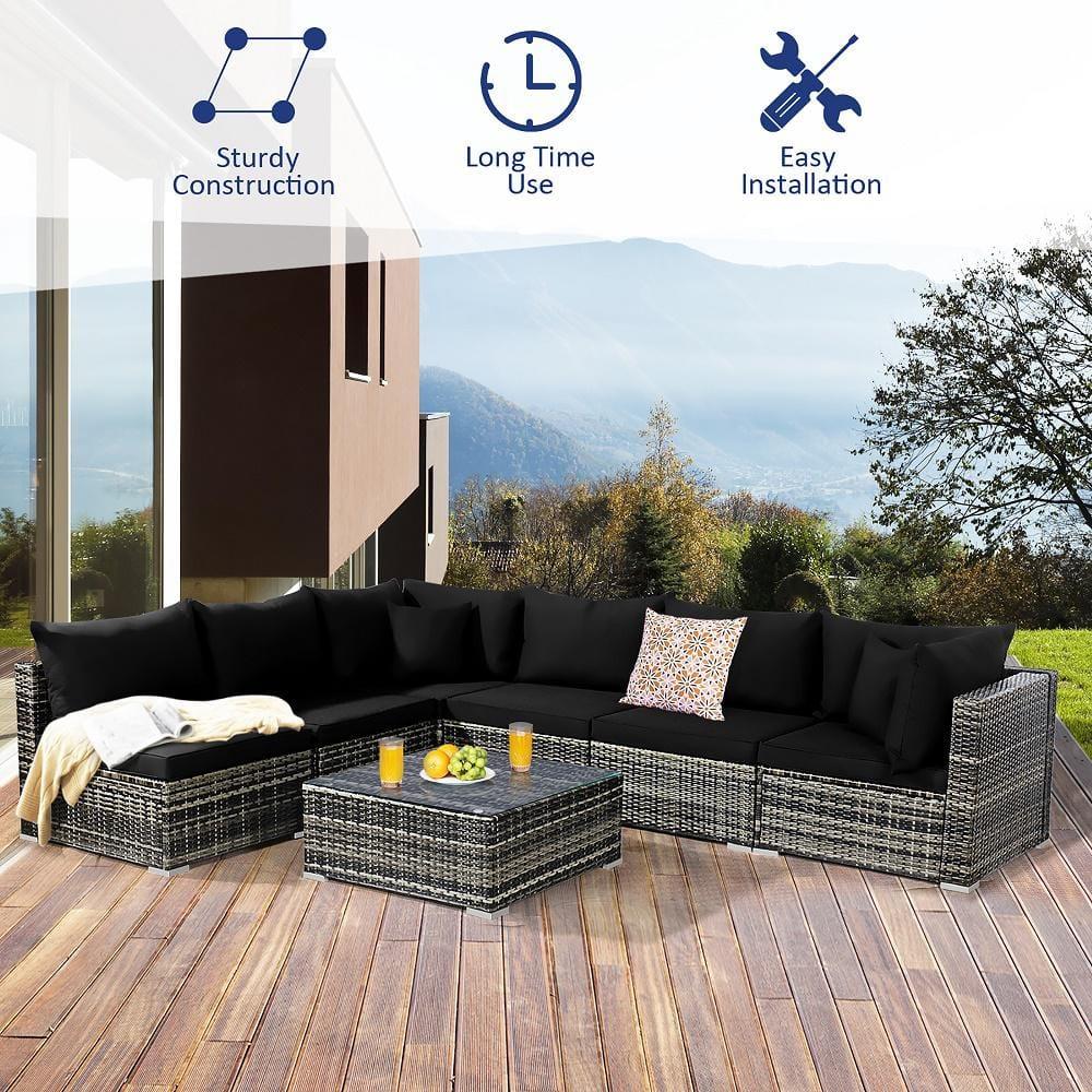Costway 6 - Person Seating Group with Cushions & Reviews | Wayfair