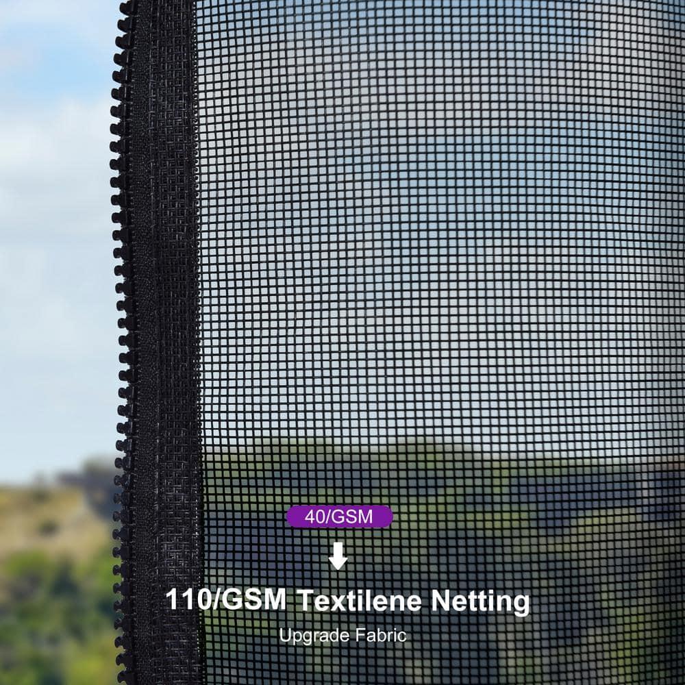 PURPLE LEAF 12' x 14' Permanent Hardtop Gazebo Aluminum Frame Gazebo with Galvanized Steel Double Roof, UV-Resistant for Backyard Patio Lawn and Garden, Netting & Curtains included - Grey