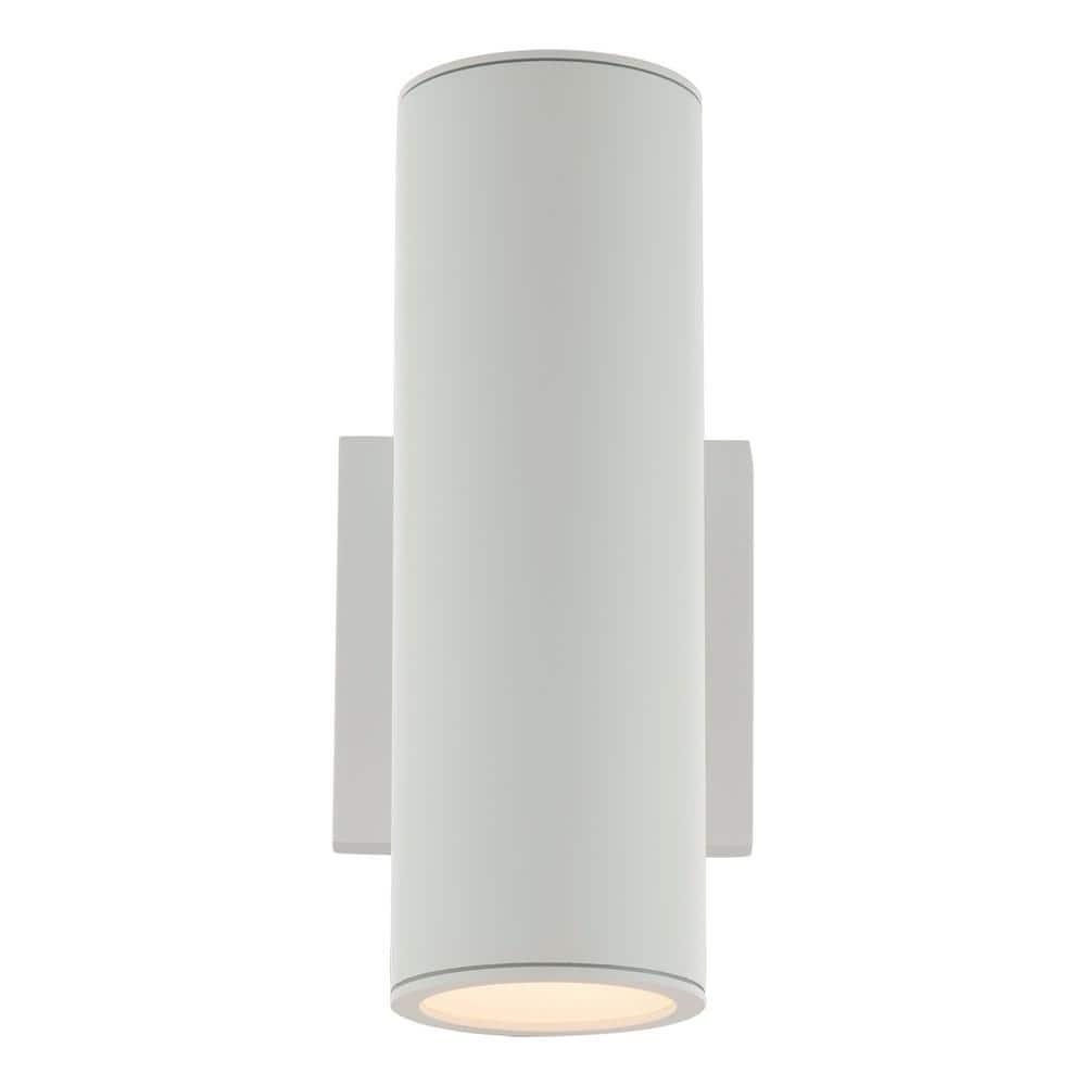 WAC Lighting Cylinder 2-Light LED 3000K Up & Down Aluminum Wall Light in White