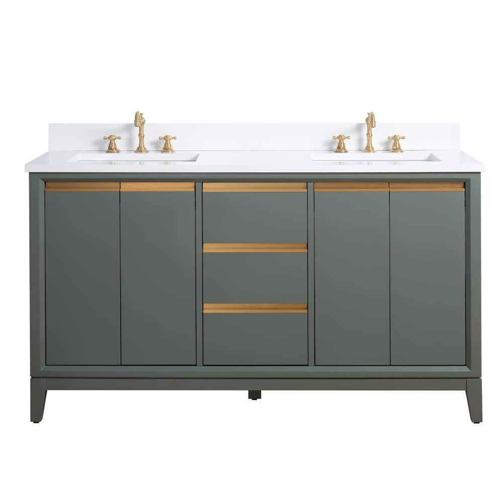 Vanity Art 60 Double Bathroom Vanity with Top