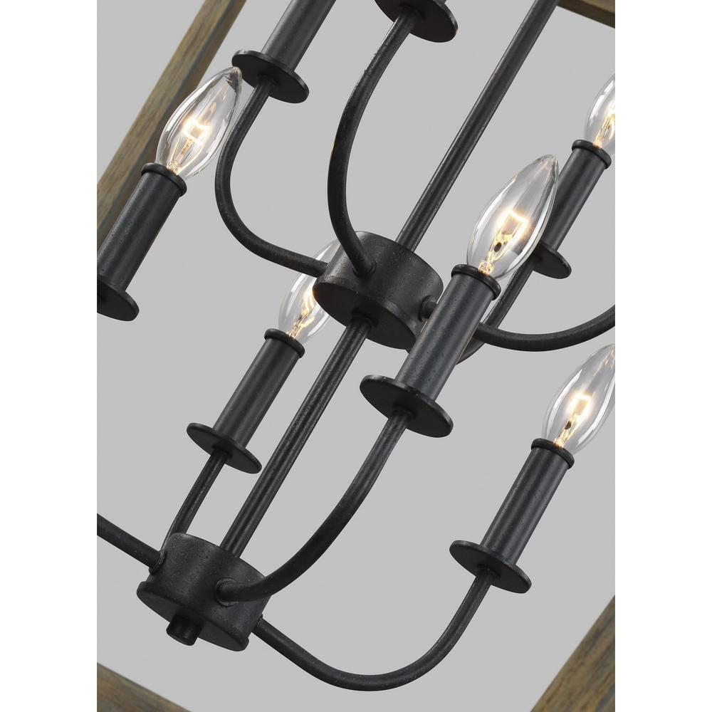 Buford Wood & Iron Chandelier (12"-26")