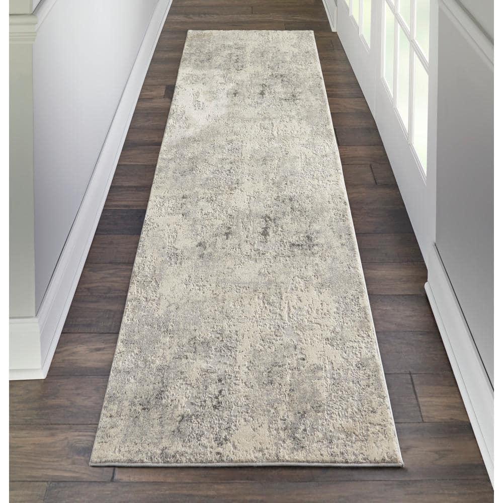 Nourison Rustic Textures Modern Indoor Area Rug Grey/Beige 2'2" x 7'6"