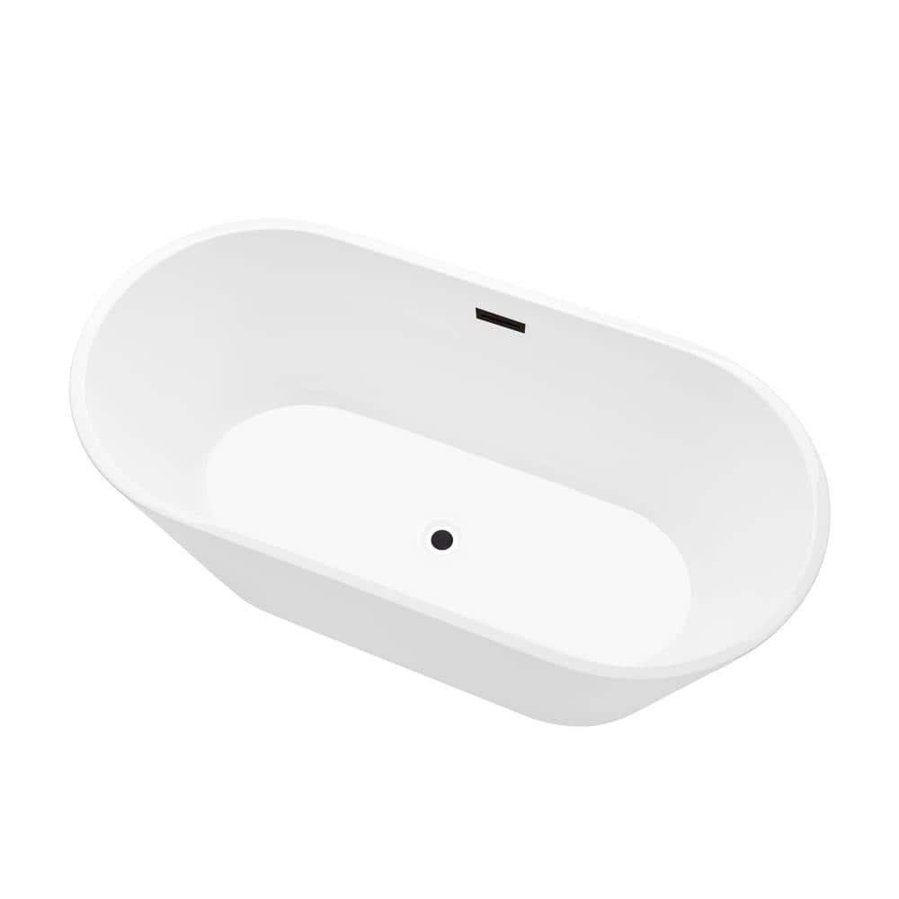Athena 67" x 31" Freestanding Soaking Acrylic Bathtub