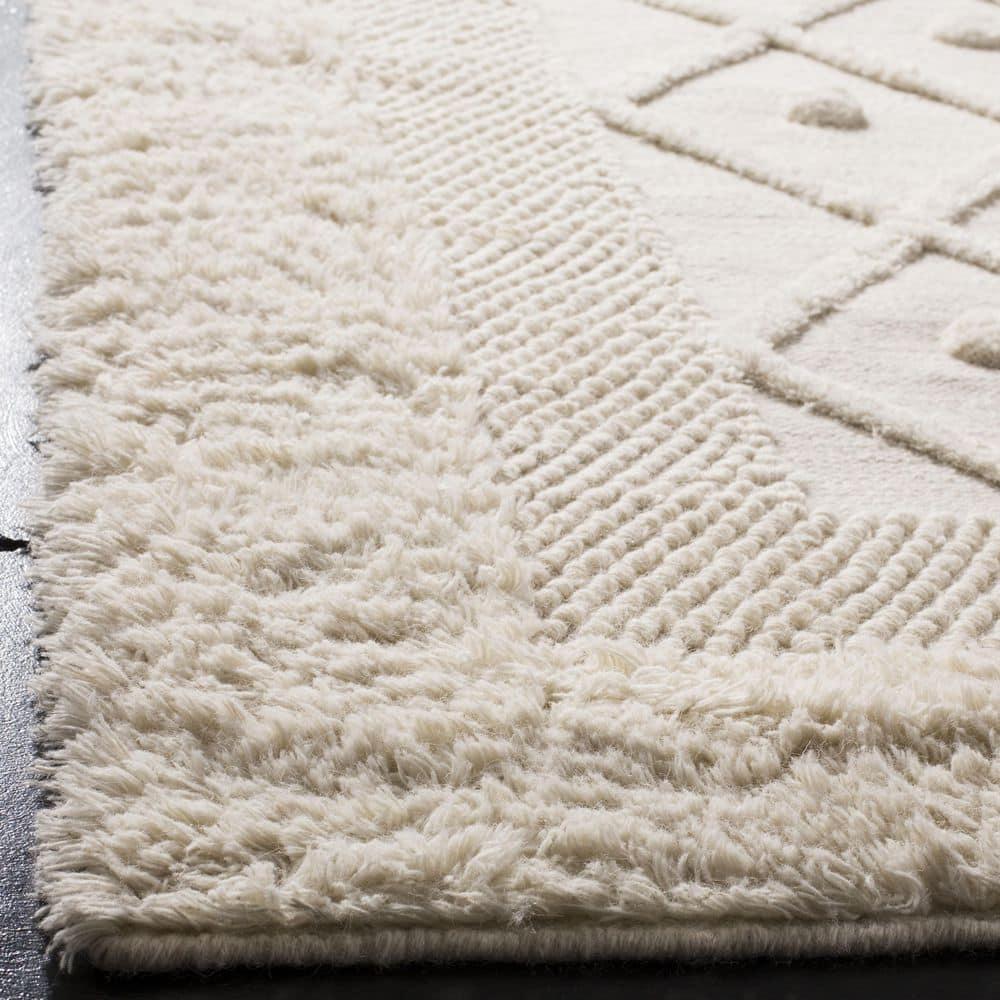 Kenya KNY952 Hand Knotted Area Rug - Ivory - 3'x5' - Safavieh.