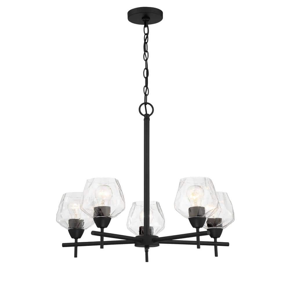 5 Light Chandelier-Coal Finish    -Traditional Installation Minka Lavery 2175-66A