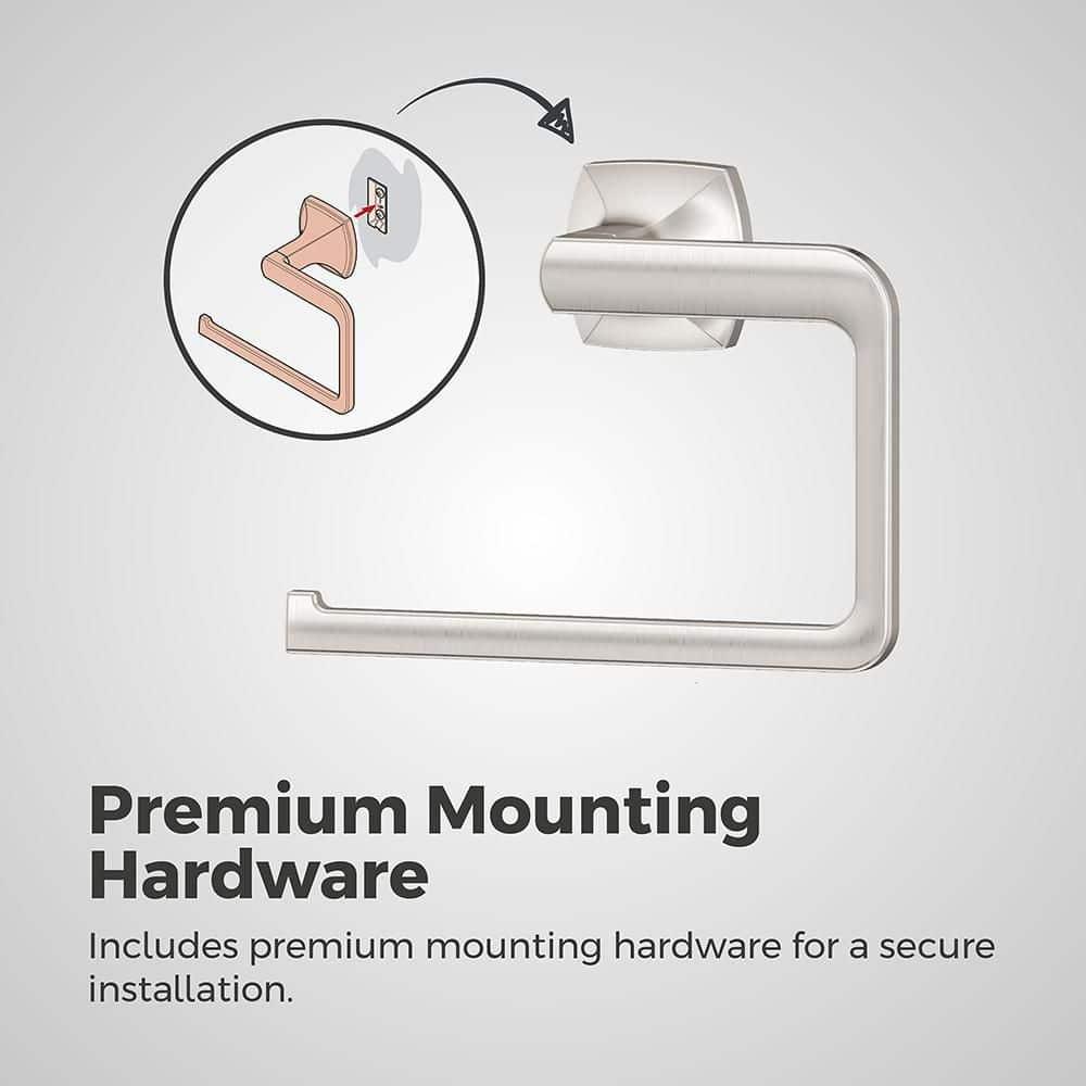 Pfister Vaneri Towel Ring, Hand Towel Holder for Bathroom, Wall-Mounted, Screw-In, Spot Defense Brushed Nickel Finish, BRBVRI0GS