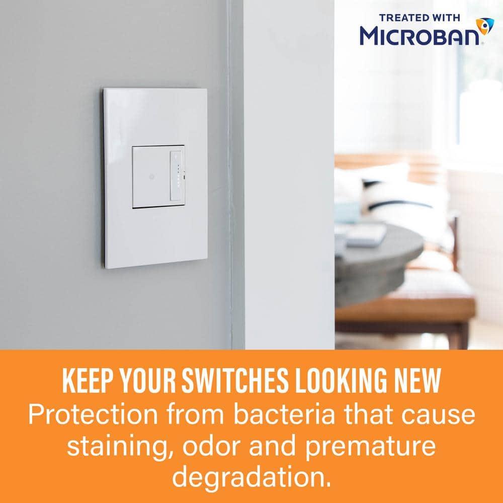 Adorne® Sensa 15 Amp Single Pole and 3-Way Vacancy Sensor Light Switch with Microban