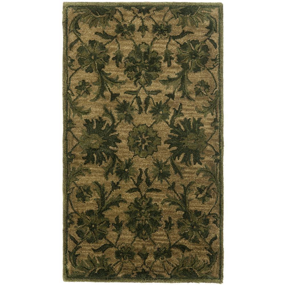 Antiquity AT824 Hand Tufted Indoor Accent Rug - Olive/Green - 2'x3' - Safavieh