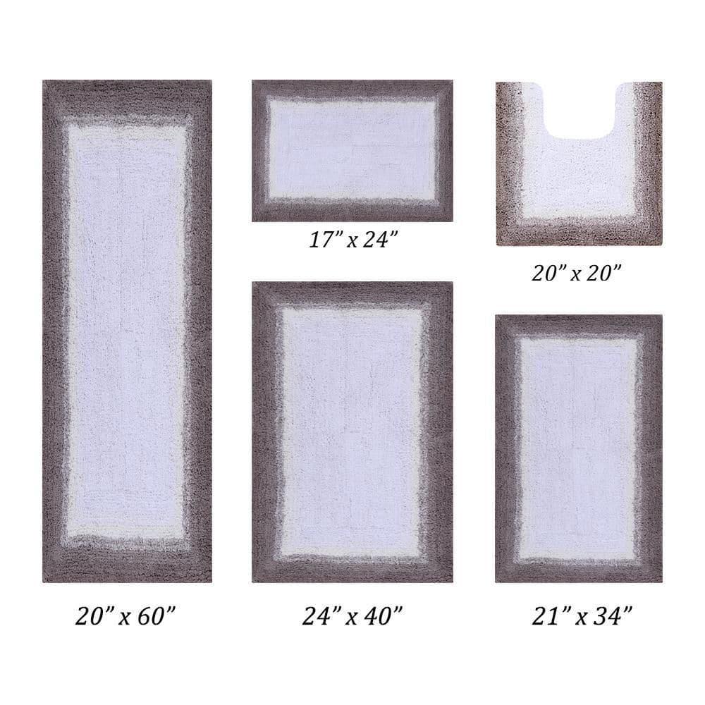 Better Trends Torrent 100% Cotton Tufted Non- Slip Backing 5 Piece Set Bath Rug Set - Beige