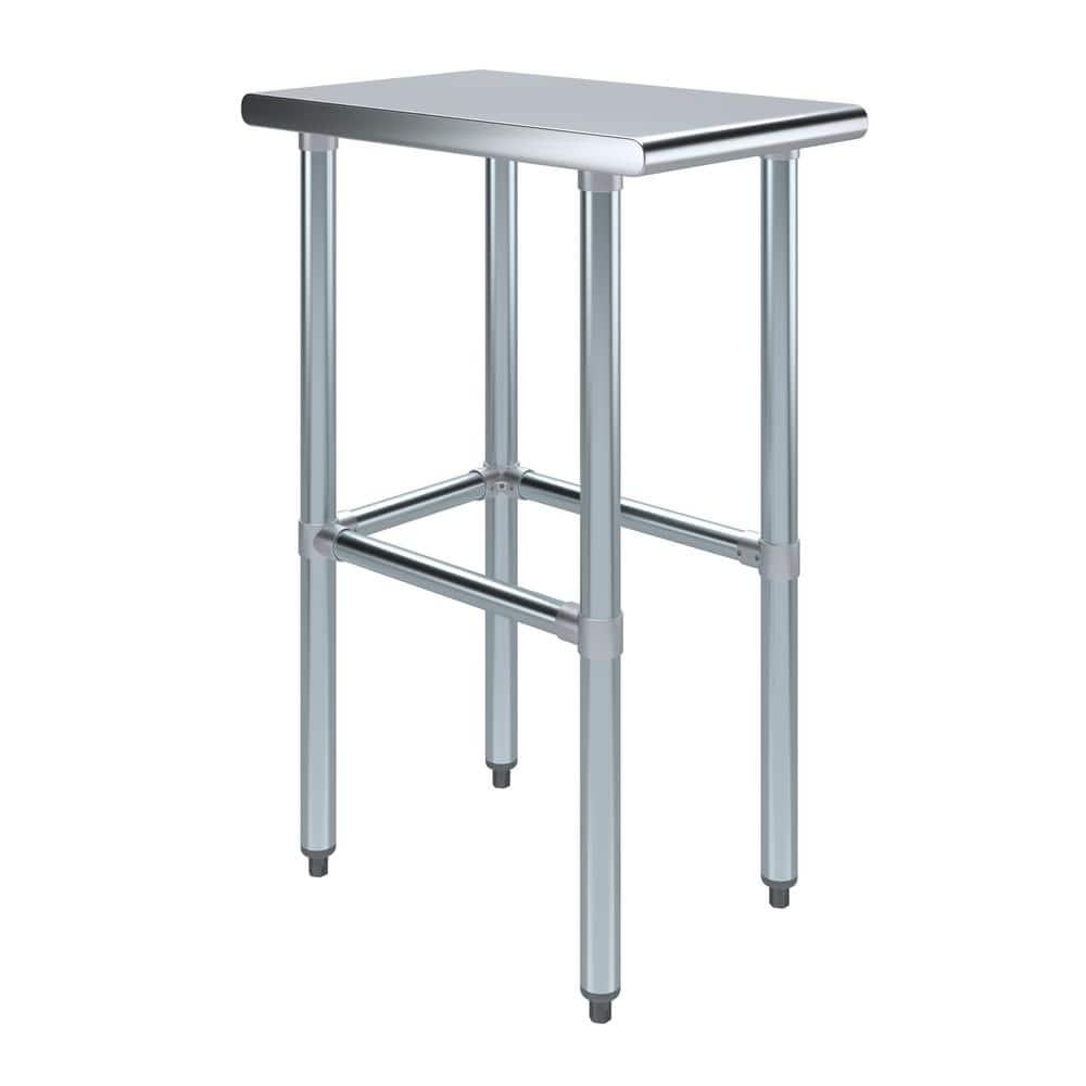 Amgood Stainless Steel Open Base Work Table