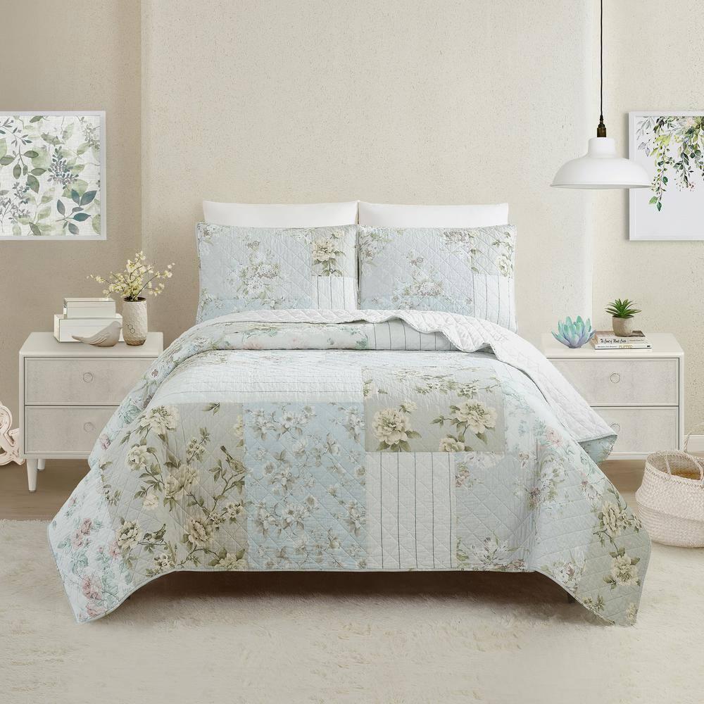Modern Heirloom Claire Patchwork Printed Quilt Set