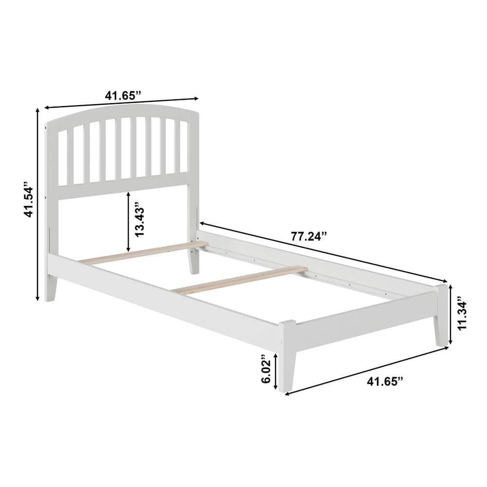 Richmond Twin Traditional Bed in White