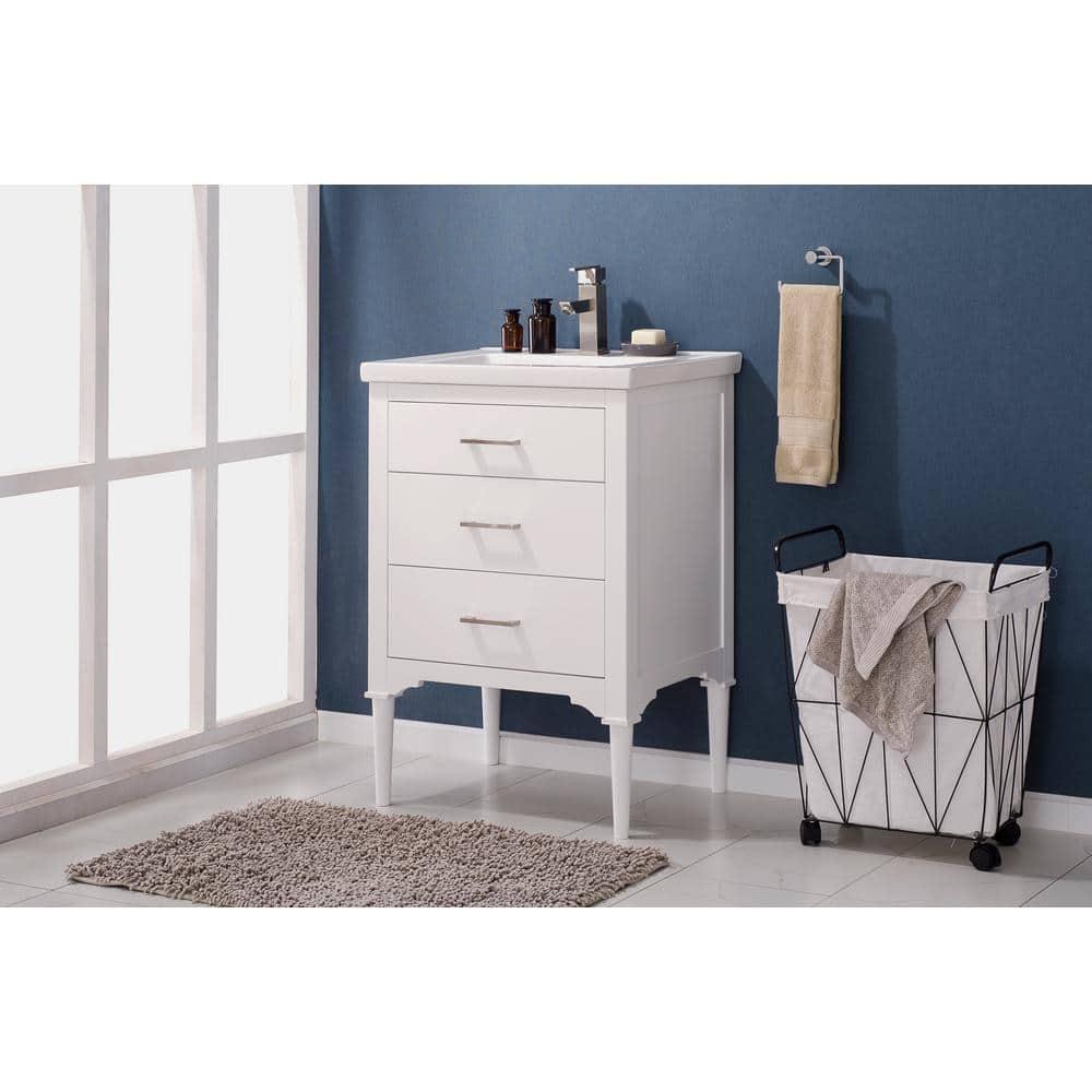 Design Element Mason 24" Single Sink Bathroom Vanity in White