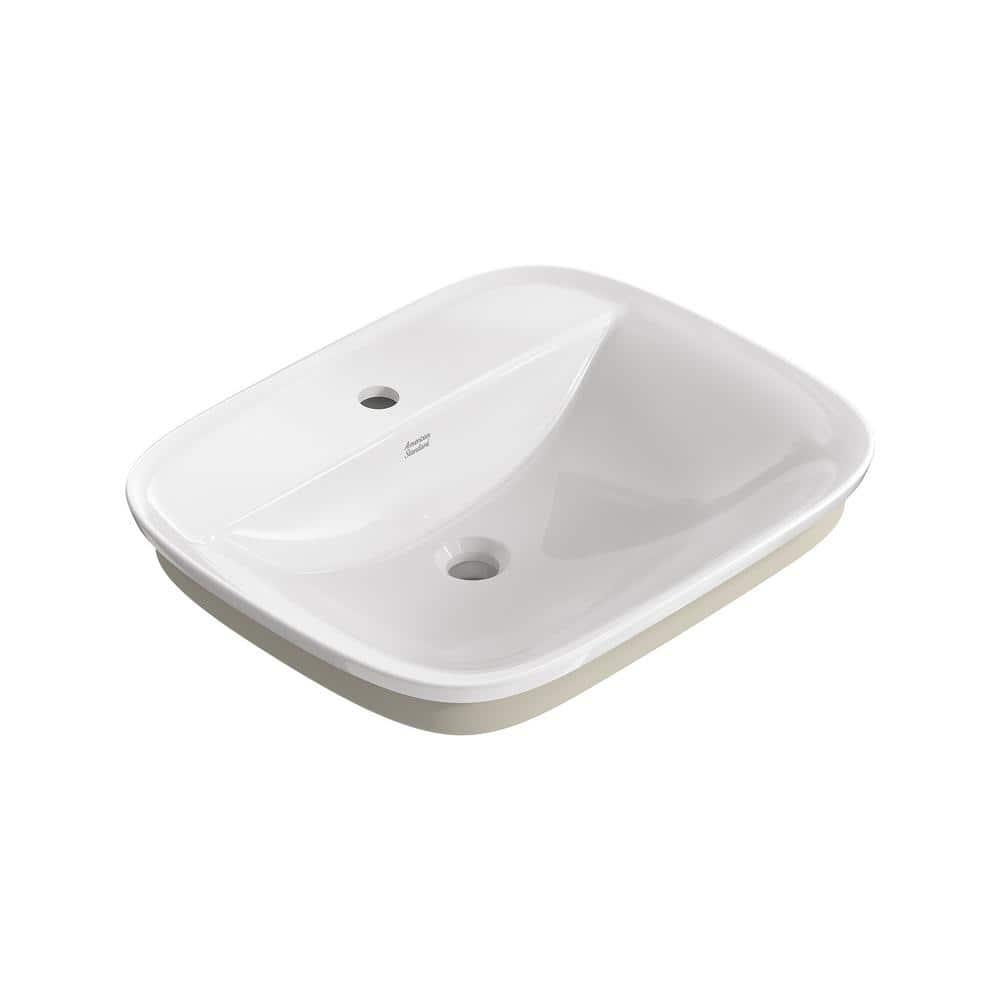 American Standard Aspirations 18'' Vitreous China Rectangular Bathroom Sink with Faucet and Overflow