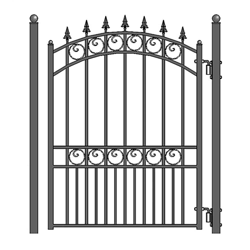 ALEKO London Black Metal Gate
