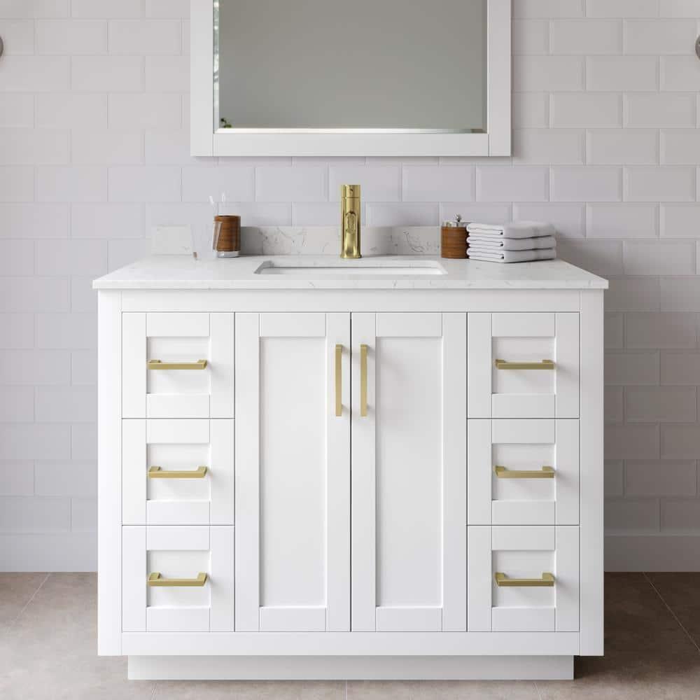 Miranda 42" Freestanding Single Bathroom Vanity with Cultured Marble Top