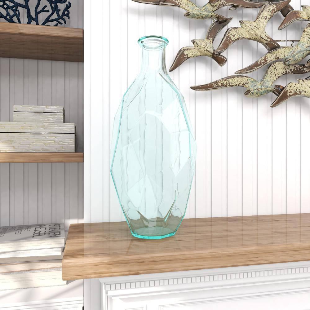 DecMode 23" Spanish Recycled Glass Vase