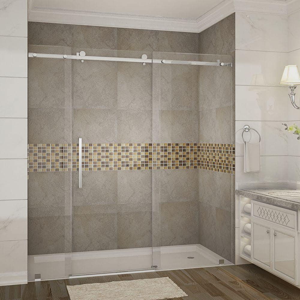 Moselle 75" H Single Sliding Frameless Shower Door