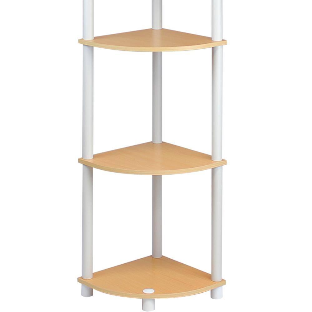 Furinno 2-99811BE Turn-N-Tube 5-Tier Corner Multipurpose Display Shelves, Set of 2