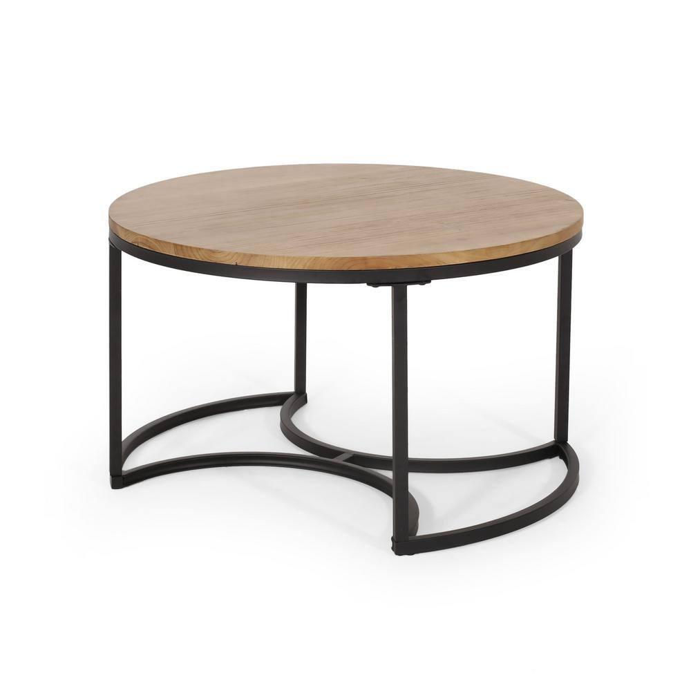 3pc Gerrish Modern Industrial Table Set Antique Brown - Christopher Knight Home: Sturdy Space-Saving Furniture