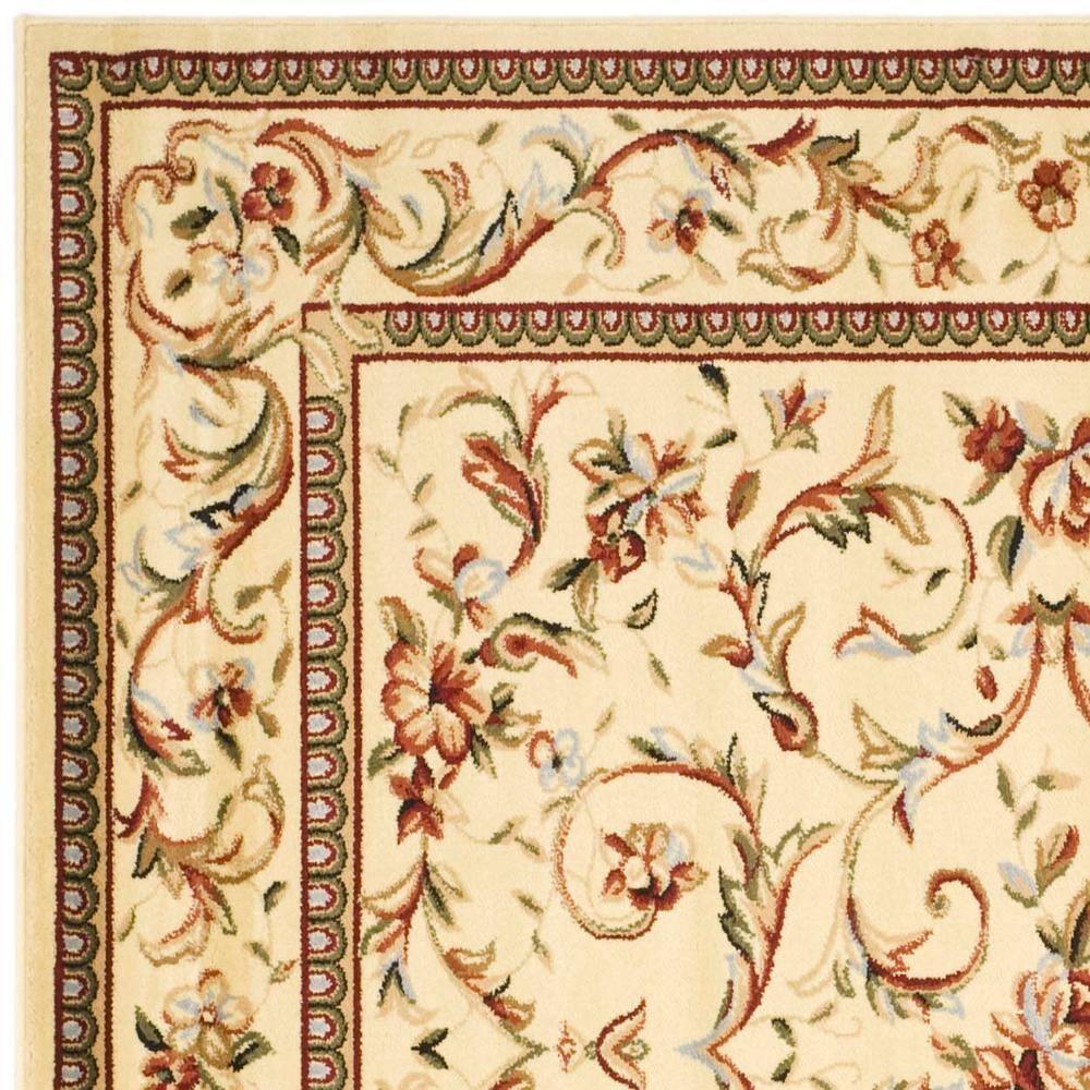 Lyndhurst LNH322 Power Loomed Area Rug - Ivory/Ivory - 6'x6' - Safavieh.