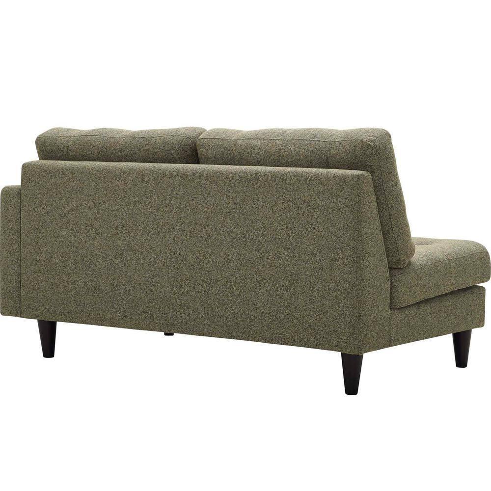 Modway Empress Right-Facing Upholstered Fabric Loveseat in Oatmeal