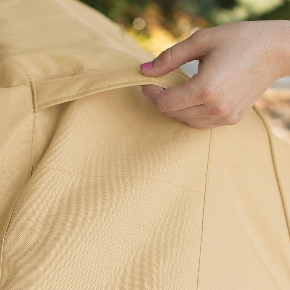 Beige and Brown Water-Resistant Canopy Swing Cover