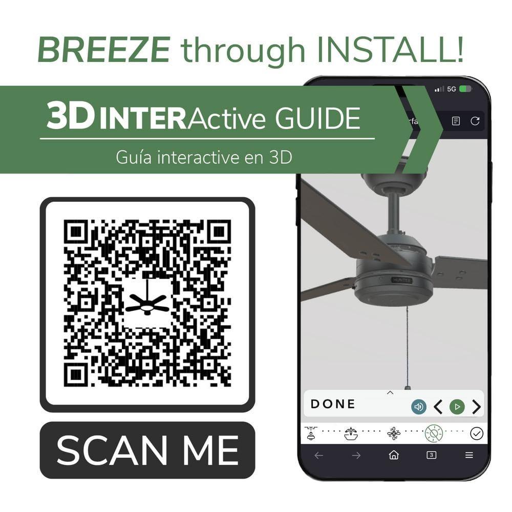 52" Cassius 3 - Blade Outdoor Standard Ceiling Fan with Pull Chain