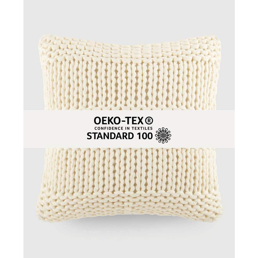 Becky Cameron Cozy Chunky Knit Acrylic Decor Throw Pillow