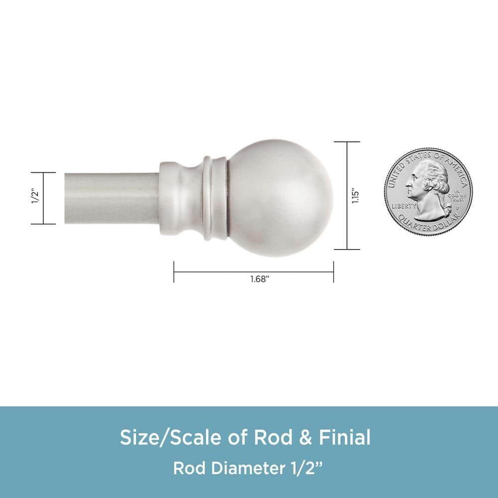 Kenney  Kingstown Metal Adjustable 0.5" Single Curtain Rod & Reviews | Wayfair