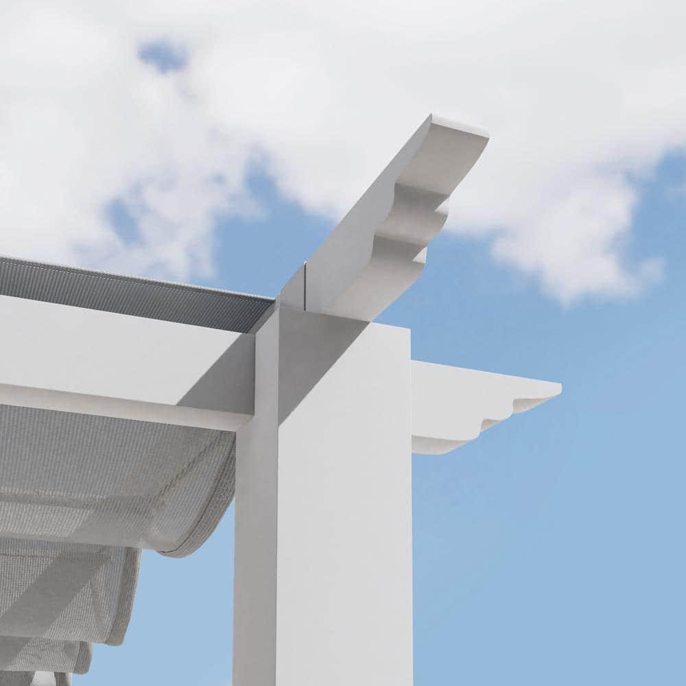 Paragon-Outdoor Florence  Aluminum Pergola in Powder-Coated Finish with Adjustable Canopy