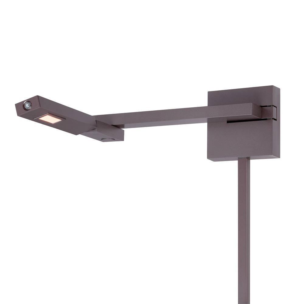 WAC Lighting Flip LED 3000K Left Contemporary Aluminum Swing Arm in Bronze