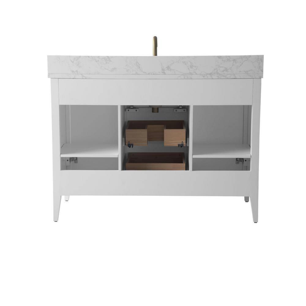 48'' Single Bathroom Vanity with Engineered Marble Top