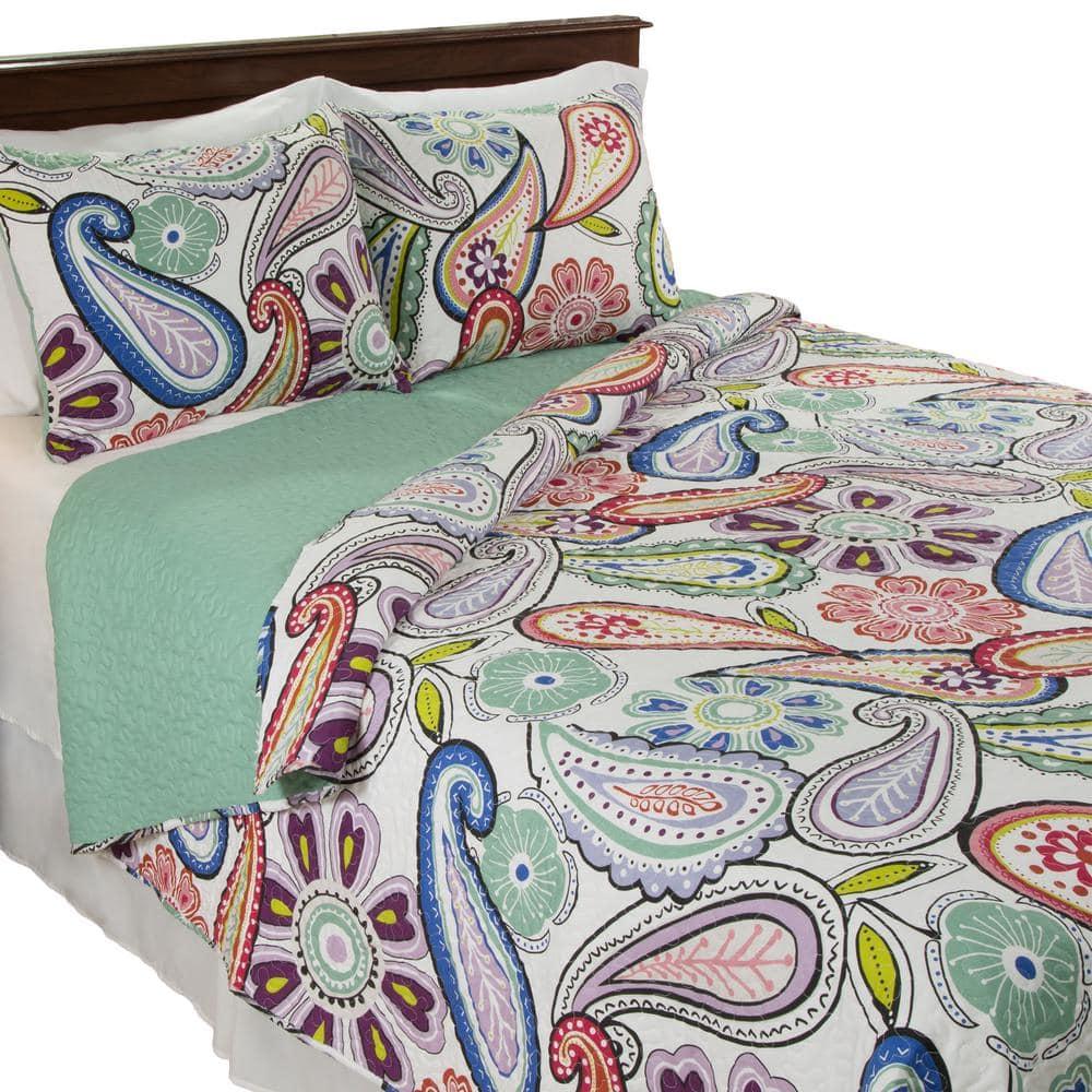 Lavish Home Quilt Set - Classic Quilt with Pillow Sham - Machine Washable Lightweight Bedding