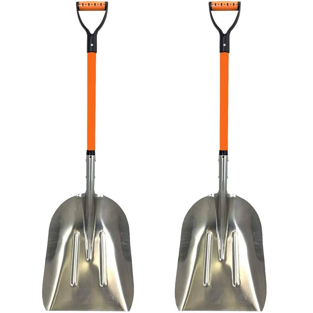 Ashmanonline Aluminium 48 Inch Snow Shovel with Large Head and Durable Handle (2 Pack)