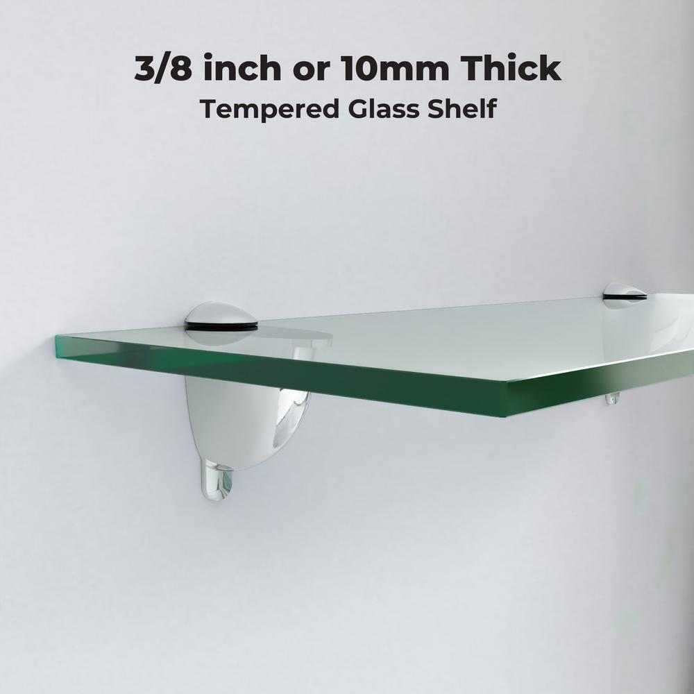 Latitude Run® Glass Accent Shelf with Adjustable Shelves