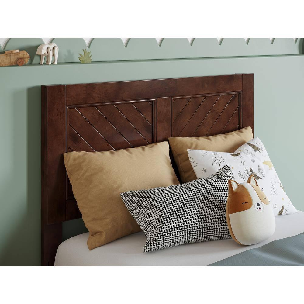 AFI Furnishings Berkshire Twin Solid Wood Low Profile Platform Bed in Walnut