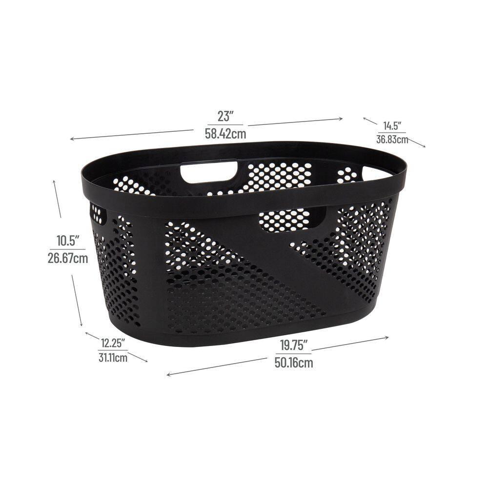 Mind Reader Mind Reader 40L Laundry Basket, Clothes Hamper, Ventilated, Plastic, 23"L x 14.5"W x 10.5"H, 2 Pack (Set of 2)