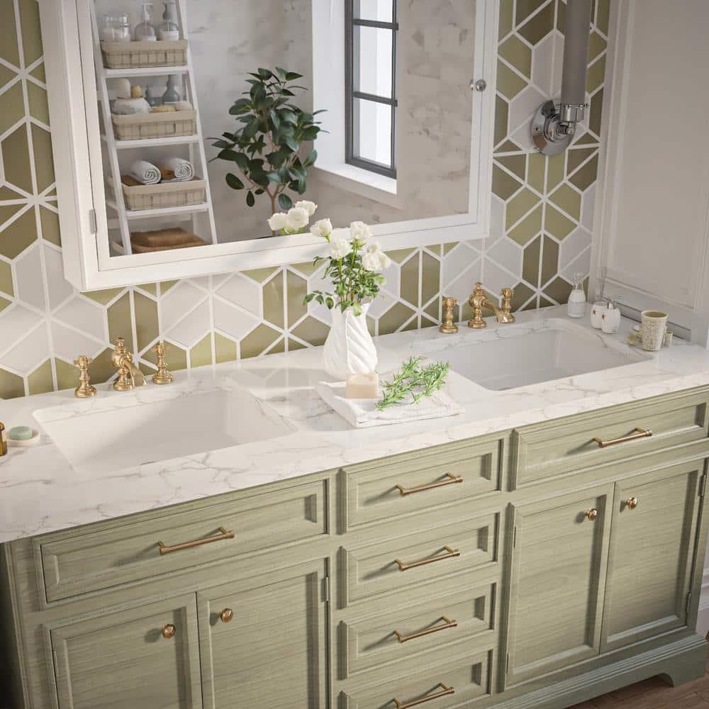 DeerValley Ursa 20" X 15.6" Rectangular Vitreous China Undermount Bathroom Sink with Overflow