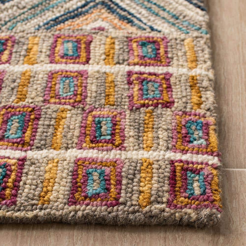 SAFAVIEH Aspen Maurice Geometric Wool Area Rug, Green/Red, 2' x 3'