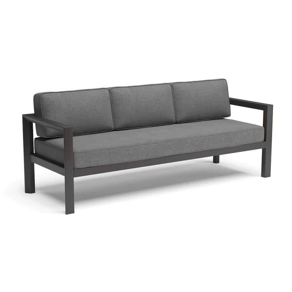 Homestyles Grayton Gray Aluminum Outdoor Aluminum Sofa