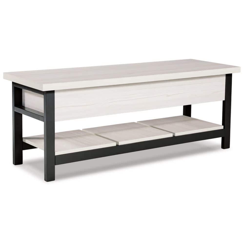 Signature Design by Ashley Casual Rhyson Storage Bench  White