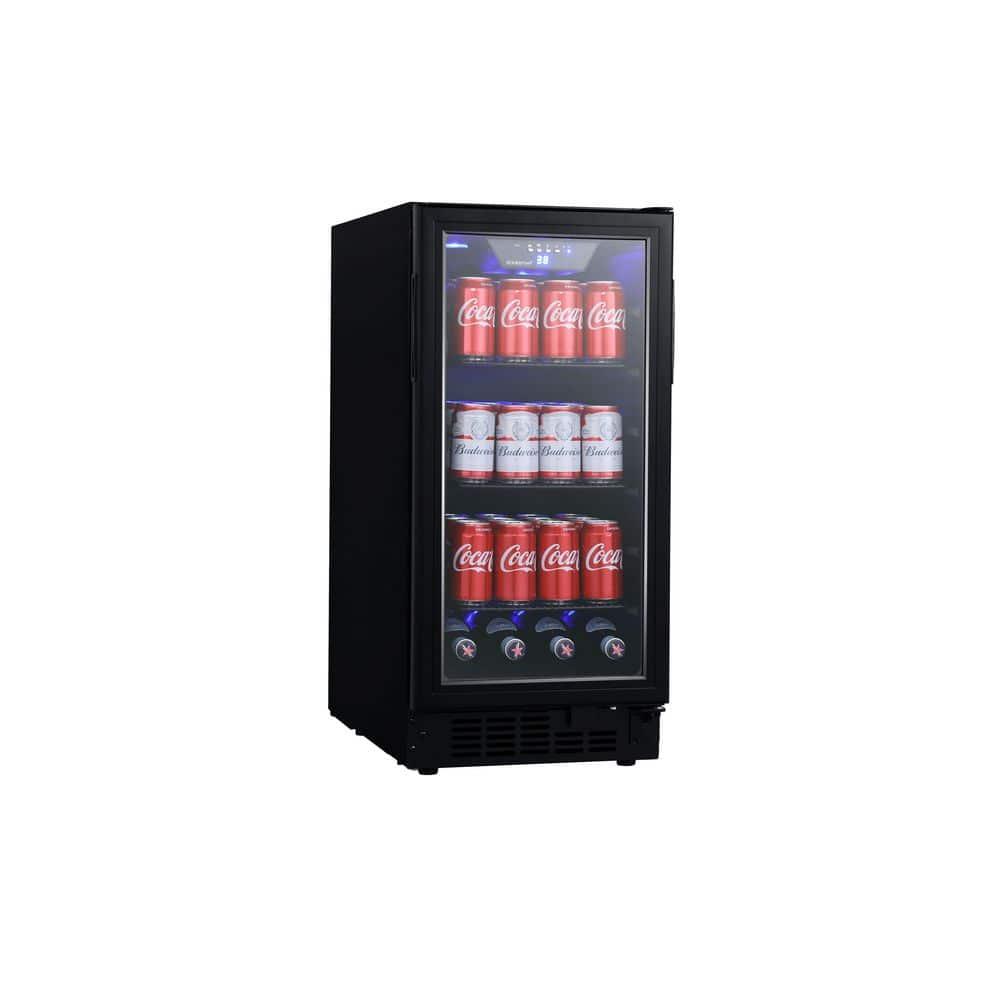 EdgeStar BBR901BL 15 Inch Wide 80 Can Built-In Beverage Center with Slim Design