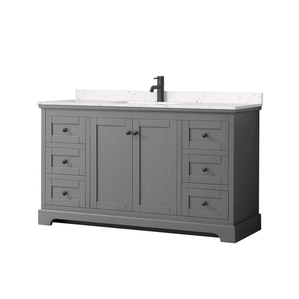 Wyndham Collection Avery 60'' Single Bathroom Vanity with Top