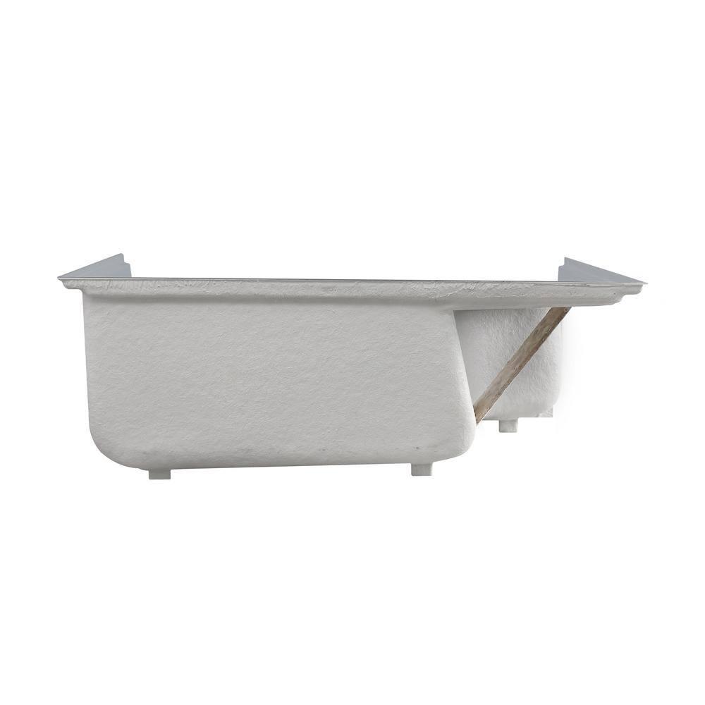 Aquatique 60" x 32" Single Threshold Shower Base With Right Hand Drain and Integral Left Hand Seat