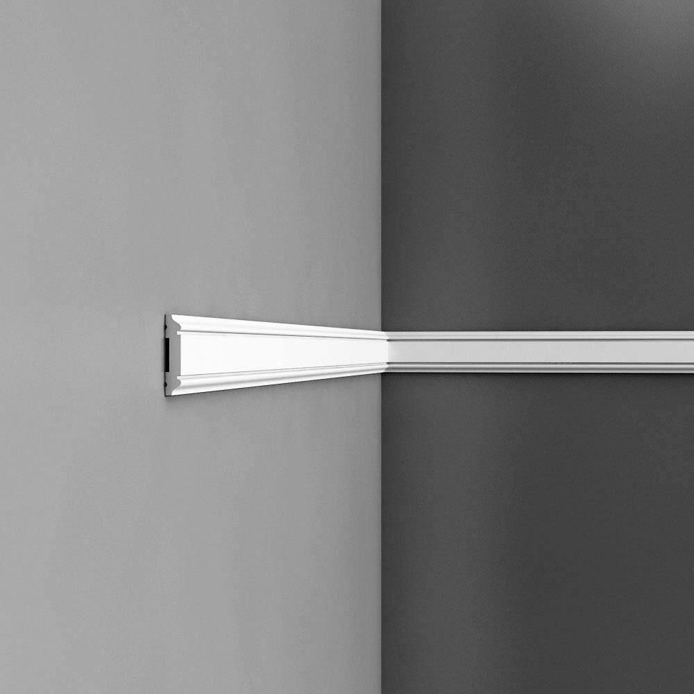 Orac Decor 3/8 in D x 1-7/8 in W x 78-3/4 in L Primed White Plain Polystyrene Panel Moulding (Set of 5)