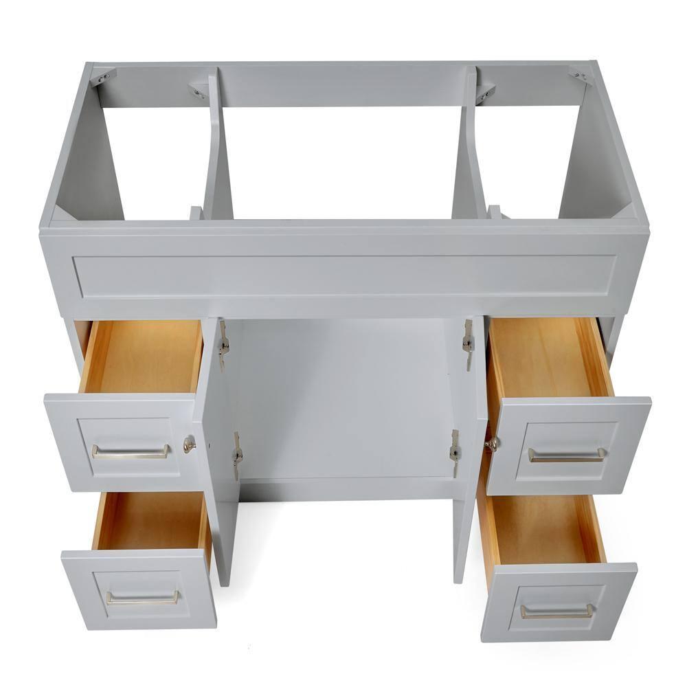 Ariel F042s-Bc Hamlet 42" Single Free Standing Vanity Cabinet Only - Grey