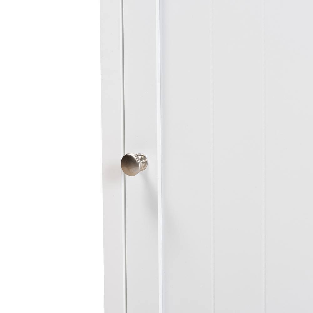 Baxton Studio Beltran Modern and Contemporary White Finished Wood Bathroom Storage Cabinet
