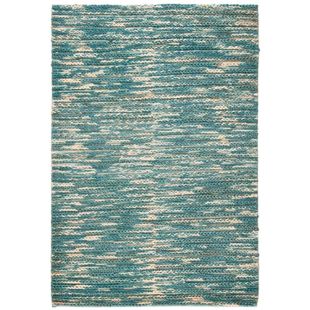 Natural Fiber NF376 Hand Woven Area Rug - Dark Green/Natural - 5'x8' - Safavieh.